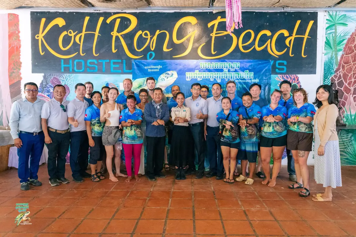 Participants in the Koh Rong conservation campaign, May 2026